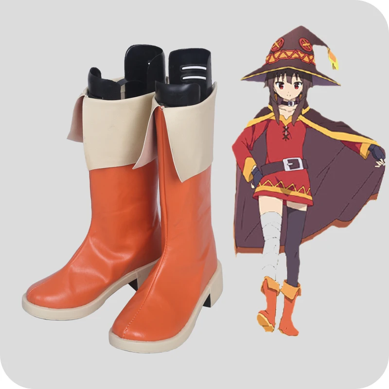 Anime God's Blessing on this Wonderful World Cosplay KonoSuba Megumin Adult Shoes Boots Custom