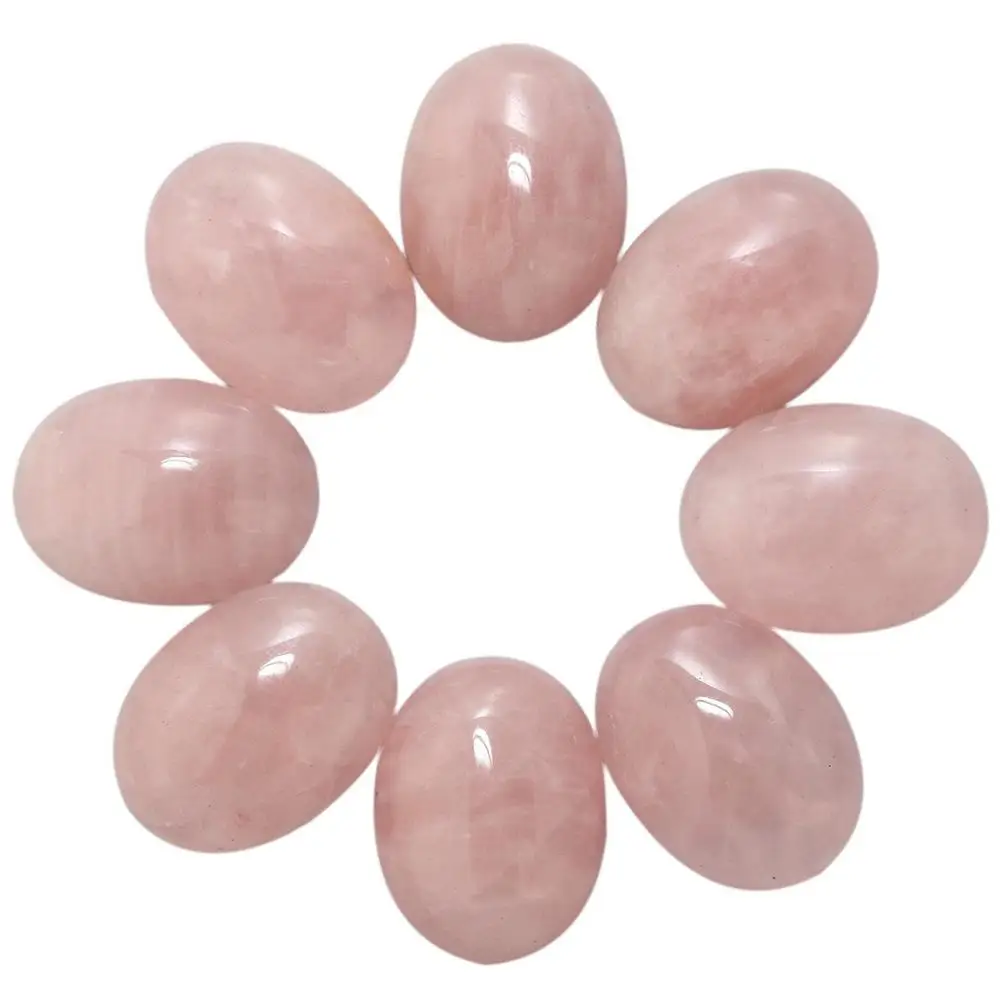 Sale 2ps/lot Natural Rose Pink Quartz Bead cabochons,10x14mm 12x16mm 13x18mm 15x20mm,30x40mm Oval Gem stone Cabochon Ring Face