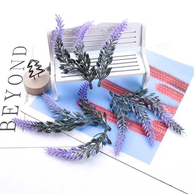 

10/30 Pcs Lavender Plastic Flower Wholesale Artificial Plants Home Decoration Accessories Wedding Bridal Accessories Clearance