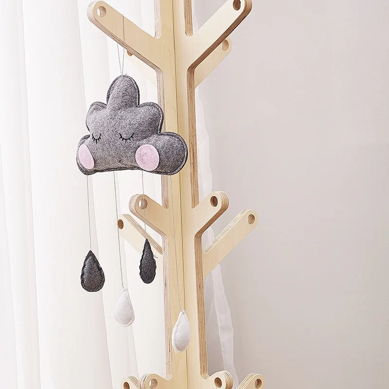 Felt Cloud With Face Baby Bedroom Decoration Children Room Decor Nordic Decoration For Kids Room J0248