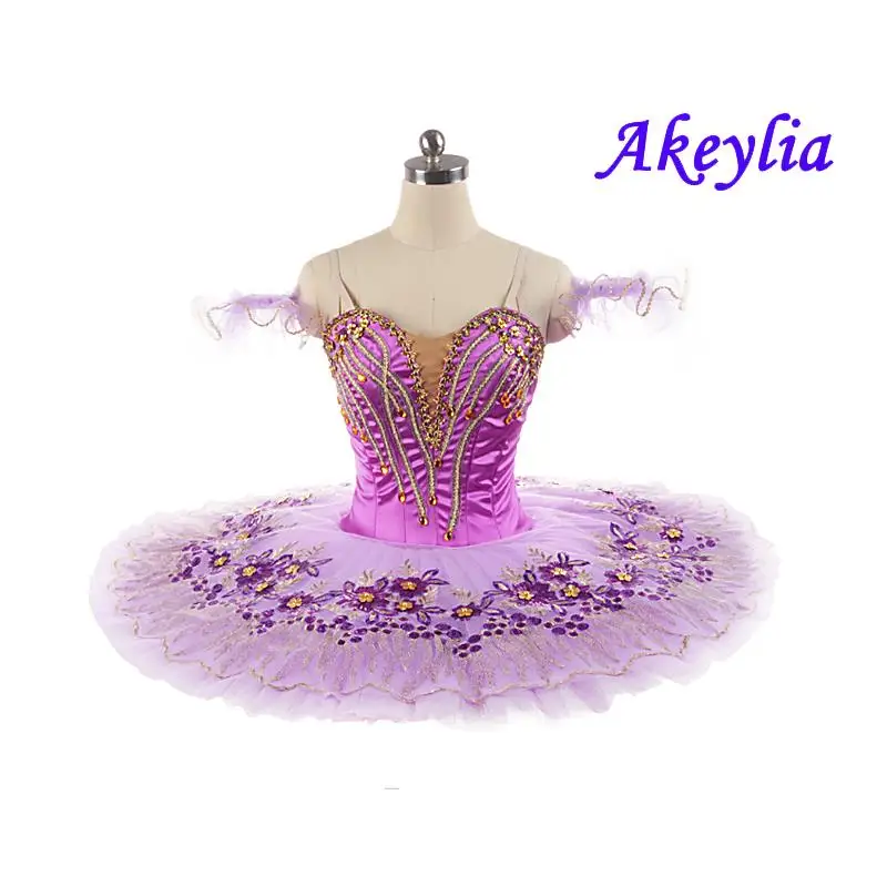 

Professional Ballet Tutu Modern Ballet Costume Purple Women Ballet Stage Dress Romeo and Juliet Performance Pancake Tutu Girl