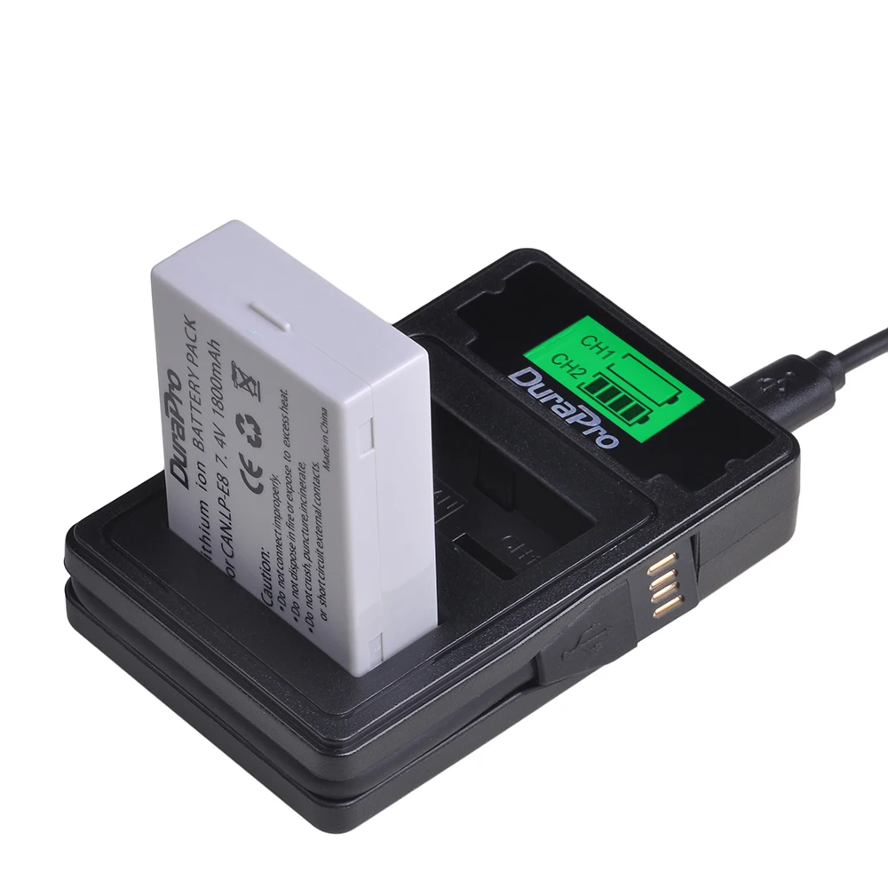 LP-E8 Batterie und Ladegerät Kit für Canon LP E8 LPE8, EOS Rebel T2i, T3i, T4i, t5i, EOS 550D 600D 650D 700D, Kuss X4, X5, X6, X6i