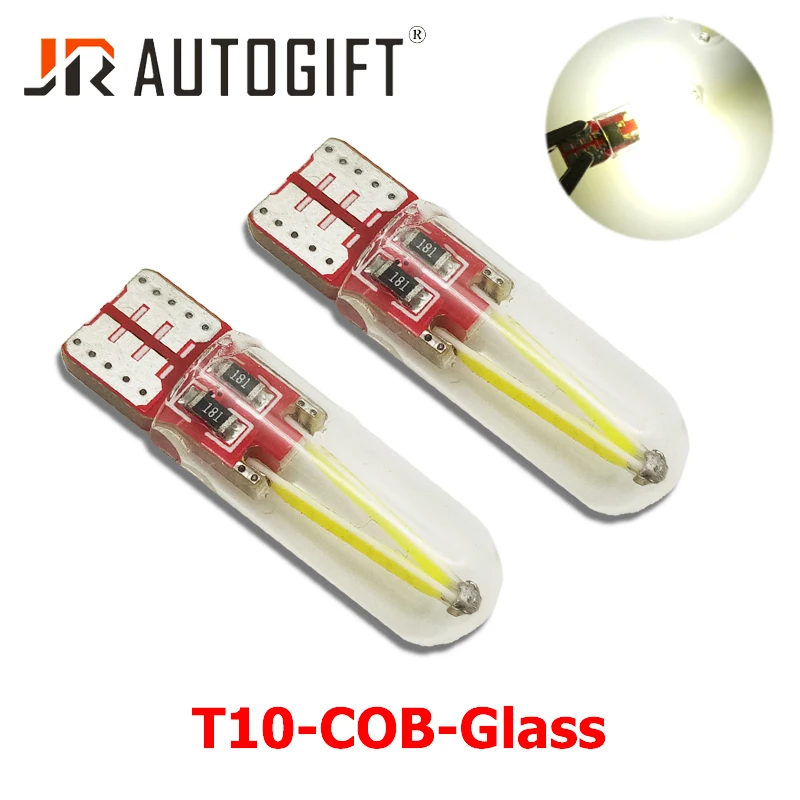 

50pcs T10 W5W LED Bulb Auto Lighting System DRL COB 194 168 SMD Car Interior Lights LED Glass Filament Lamp for car 12V