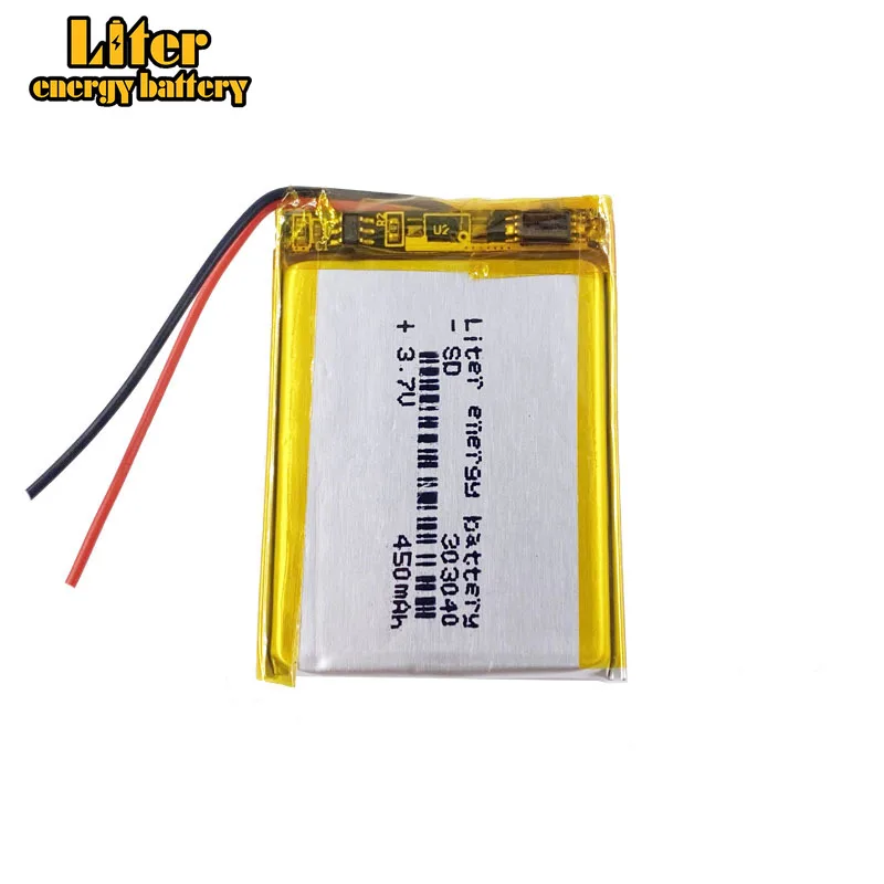 100pcs/lot 3.7V,450mAH,303040 Polymer lithium ion / Li-ion battery for TOY,POWER BANK,GPS,mp3,mp4