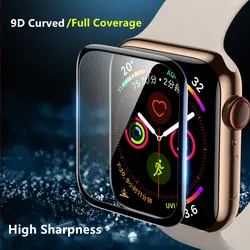 Soft glass For Apple Watch 44mm 40mm Screen Protector iWatch series 6 SE 5 3 42mm 38mm 9D HD soft Film apple watch 7 45mm 41mm