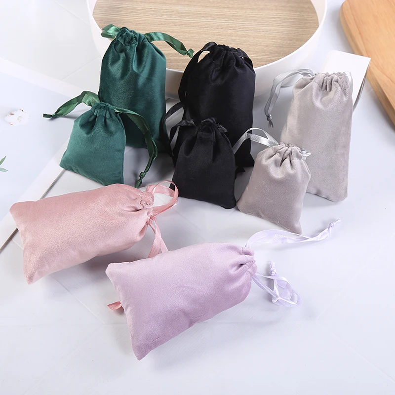 10pcs/lot Caroset Jewellry Pouch Gift flannel Bag Velvet Packing Pouch Christmas Decor Bag Can Be Customized But Price Different