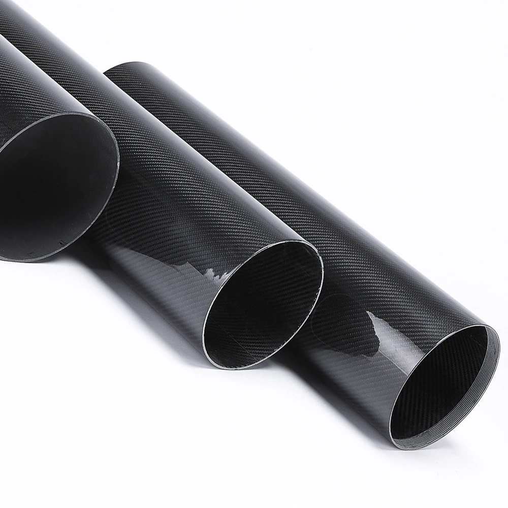 2Pcs Length 1000mm OD6mm 8mm 10mm 20mm 30mm High Quality 100% 3K Full Carbon Fiber Tube