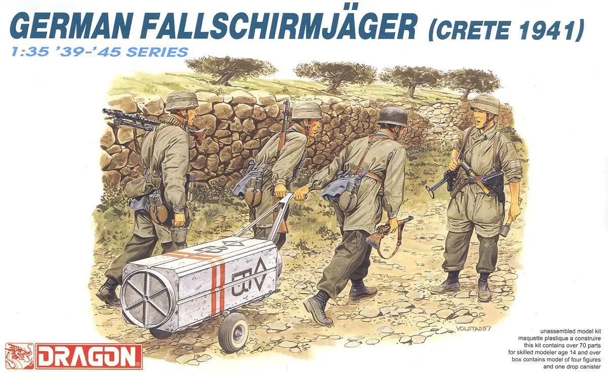 Dragon models 6070 1/35 German Fallschirmjager Crete \'41 (4 Figures)