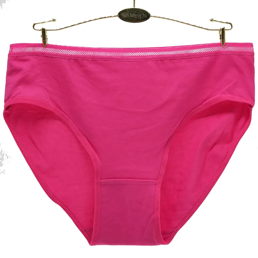 Hot Selling 1pc/Lot 2XL/3XL/4XL Women's Underwear Large Lady Briefs Big Yards  Plus-size Mommy Panties Middle Cotton 89379