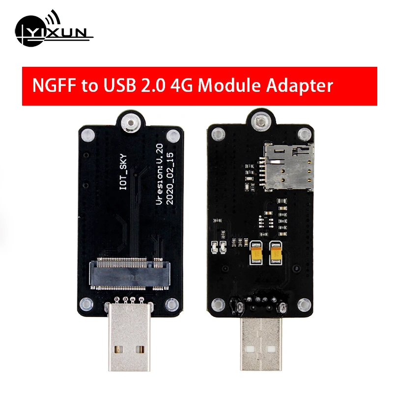 

M.2 NGFF to USB 4G Module Adapter Development Board with Nano SIM Slot for EM12-G EM05-E EM06-E SIM7906E-M2 SIM7912G SIM7920G