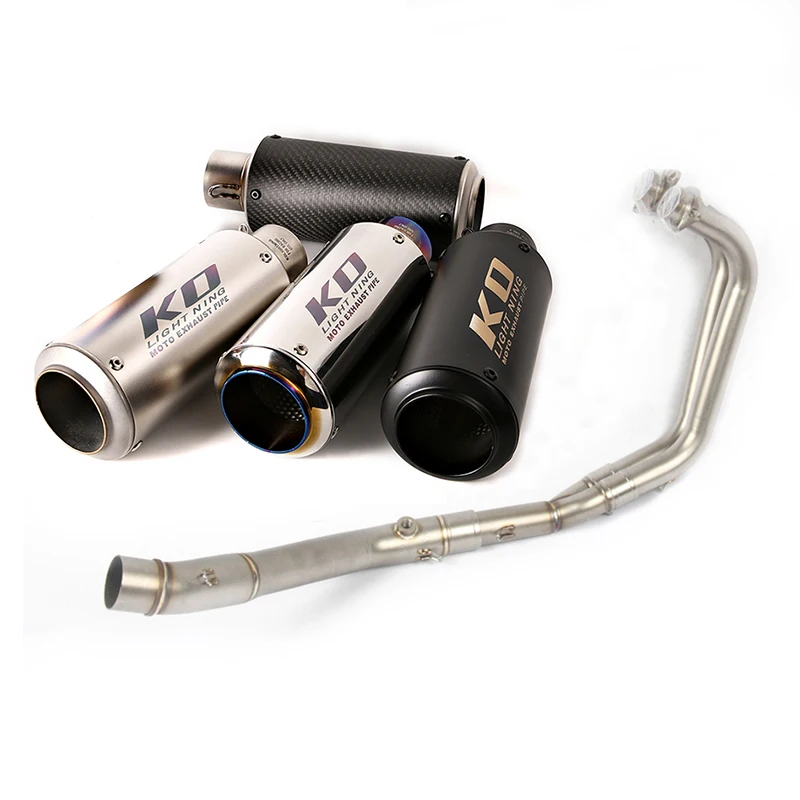 

For Yamaha R3 R25 YZF-R3 Motorcycle Exhaust Pipe Header Mid Link Pipe Slip On 51MM Muffler Removable DB Killer 2016-2018 MT-03