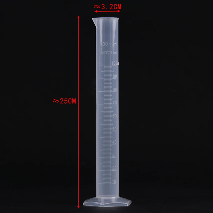 10-1000ml Transparent Plastic Graduated Tube Liquid Measurement Graduated Cylinder Laboratory-Specific Laboratory Supplies