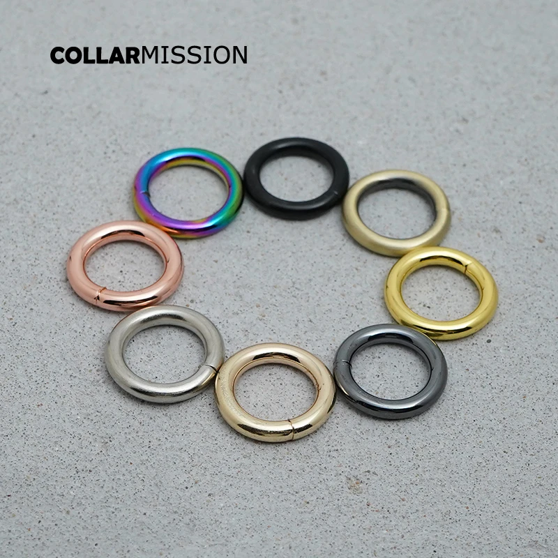 

100pcs/lot Metal buckle for bag cat dog leash 15mm webbing o ring for backpack keychain diy accessory durable hardness 8 colours