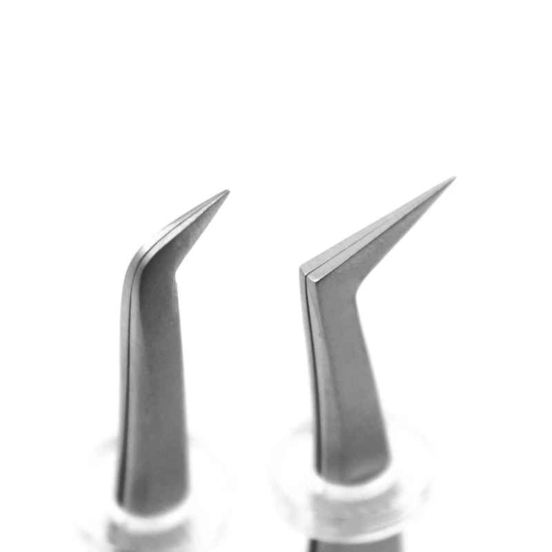 Funmix neue Wimpern verlängerung pinzette hochpräzise super feine Spitze anti statische Edelstahl esd Pinzette Make-up-Tool – Detail 2