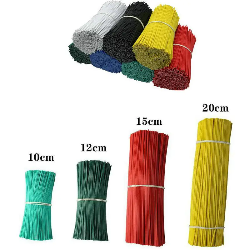 HQ BW01 Lashing 11 Colors PVC Coated 0.45-1.6MM Flat Round Binding Tie Cable Wire Bundle with Galvanized Annealed IRON CORE