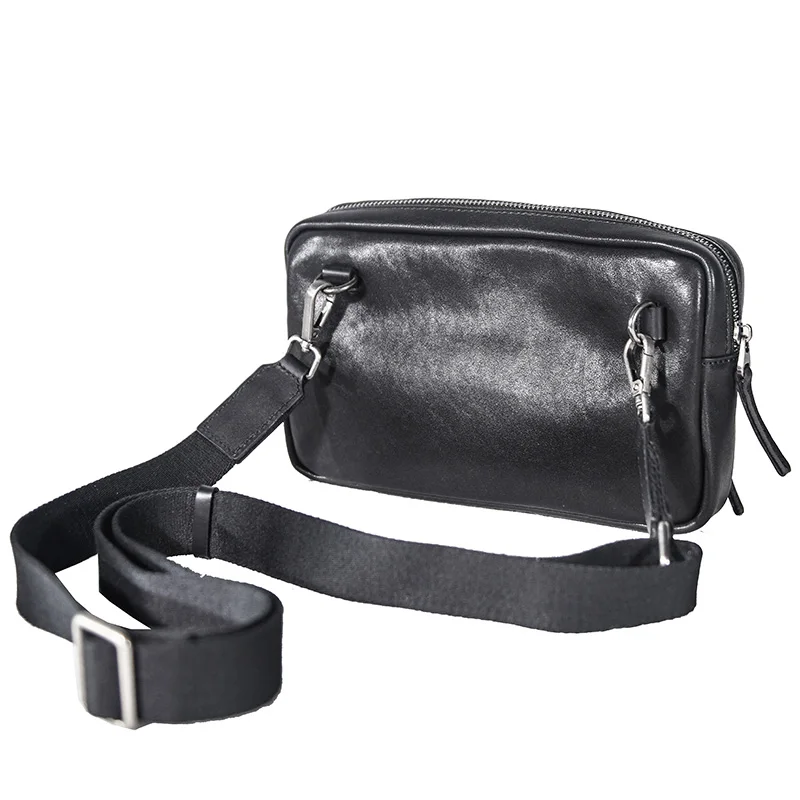 Imagem -04 - Aetoo Bolsa Pequena de Couro com Camada de Cabeça Couro de Vaca da Moda Bolsa Masculina Simples com Alça para Cabeça