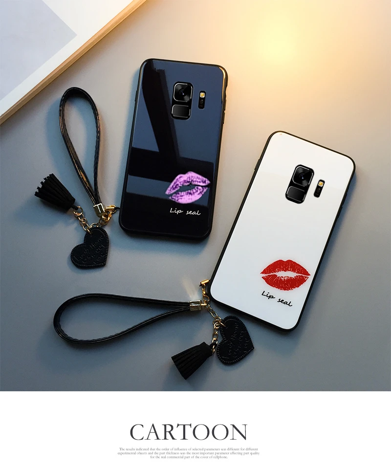 Funda de corazón de amor de vidrio templado para Samsung Galaxy s21, s22, S23, S24 ULTRA FE, s10 lite, s20 plus, s20ultra, funda con cordón de borla