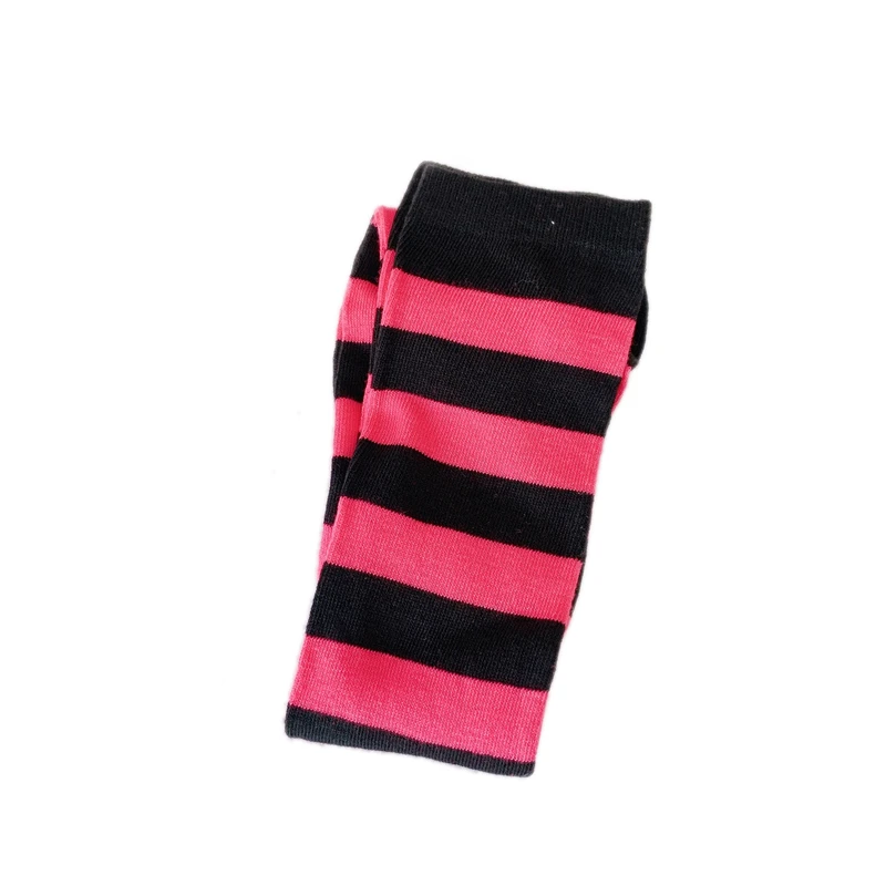 Japanese sweet cool soil cool what SuFeng blue, white, purple and red color stripe knee high socks