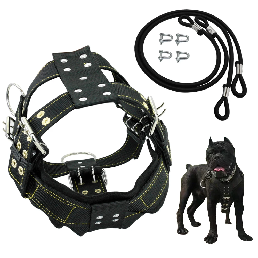 Durable Dog Training Harness Collar For Large Dogs German Shepherd  Pet Weight Pulling Harness Agility Dog Training Products