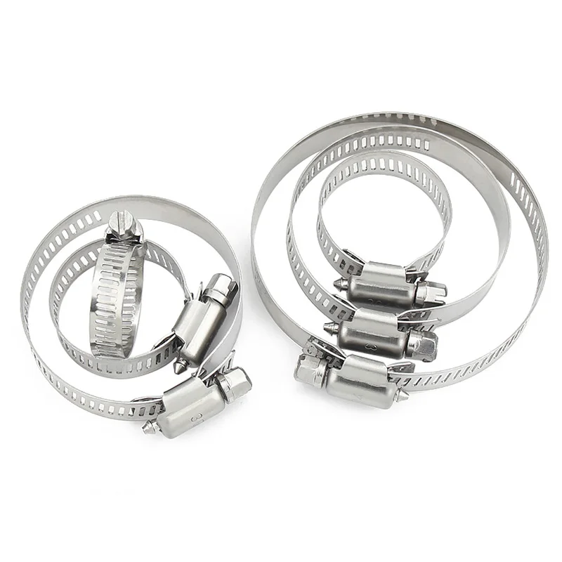 10-Pack 304 Stainless Steel Worm Gear Hose Clamps – Adjustable 33-57mm Range (1-1/4 To 2-1/4"), For Plumbing, Auto, Marine & Garden