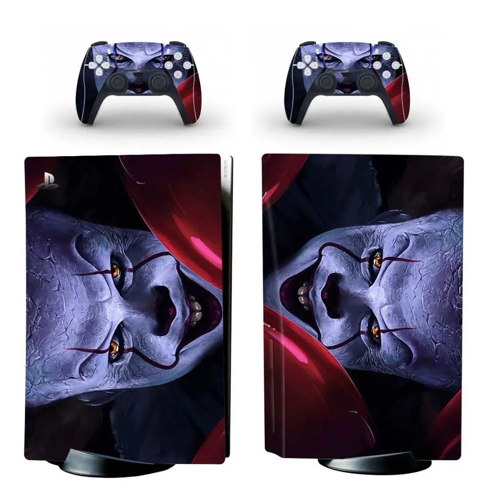 Pennywise PS5 Standard Disc Edition Skin Sticker Decal Cover for PlayStation 5 Console & Controller PS5 Skin Sticker Vinyl