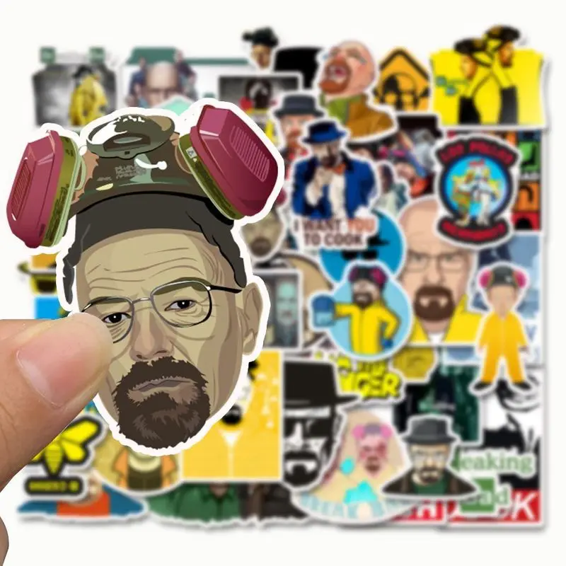 10/50pcs Breaking Bad Waterproof PVC Children Stickers Skateboard Guitar Suitcase Freezer Graffiti Sticker Kids Classic Toy