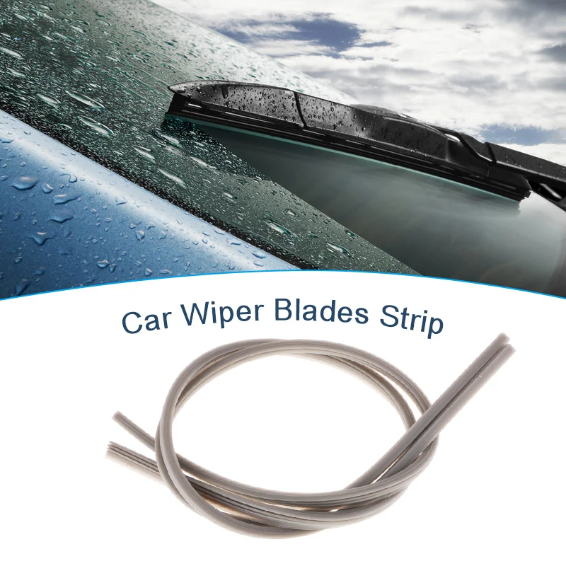 28 Inch Car Window Wiper Blade Strip Universal 6mm Auto Window Boneless Wiper Blades Silicone Strips Dual Rubber Car Accessories