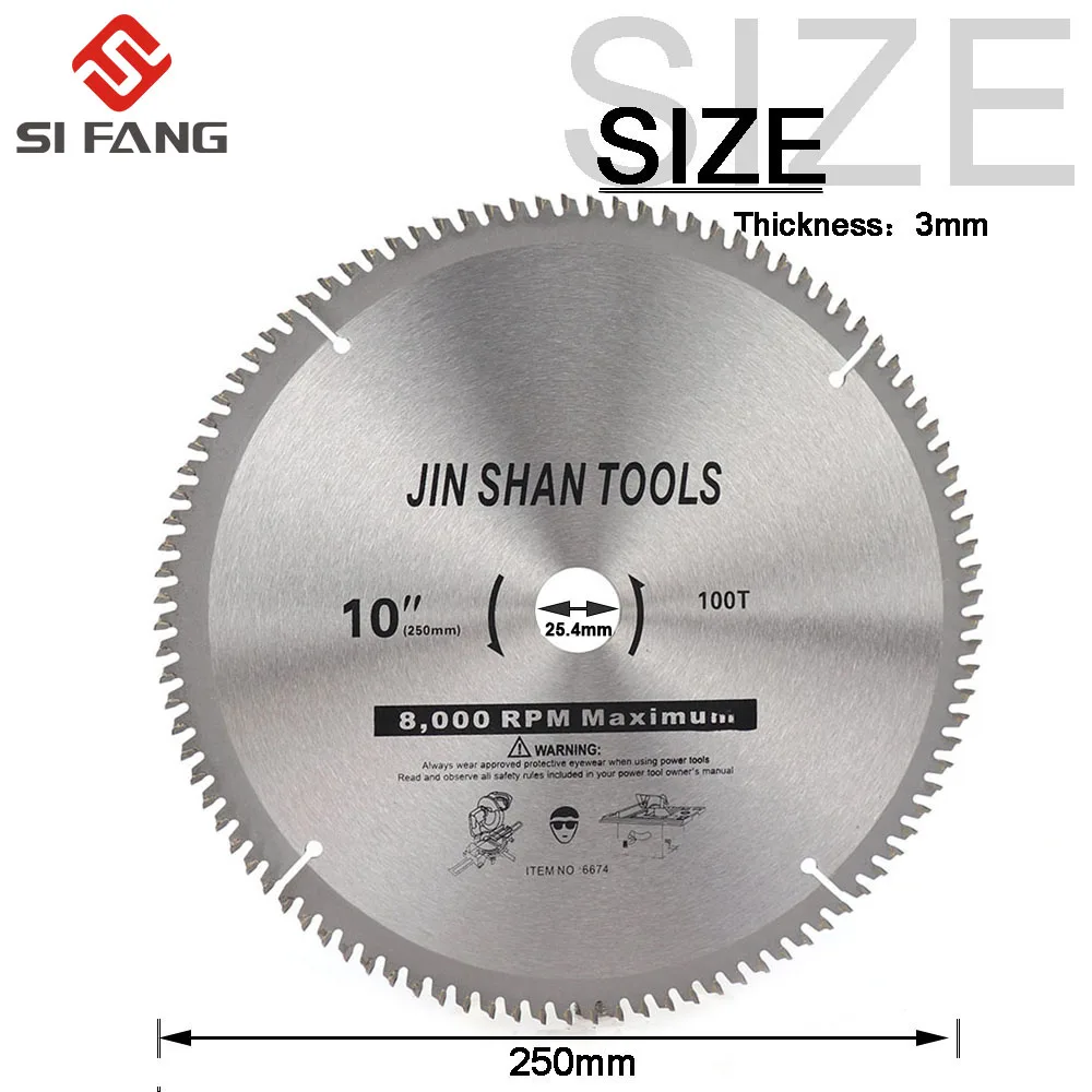 10Inch Circular Saw Blade 120 Teeth Woodworking Cutting Disc Carbide Wood Saw Blade For Rotary Tools Metal Cutter Power Tool