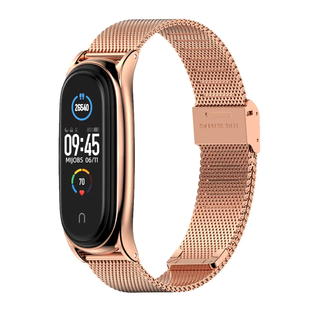 For Xiaomi Mi Band 6 Strap for Mi Band 5 Bracelet Metal Milanese Correas Wristbands for Miband 3 4 5 6 Pulseira Smart Watch