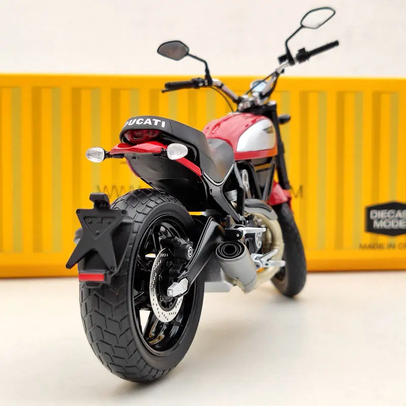 TSM 1:12 For D~cati Scrambler Icon 803CC 2015 Rosso TSMMC004 Red Motorcycle Diecast Models