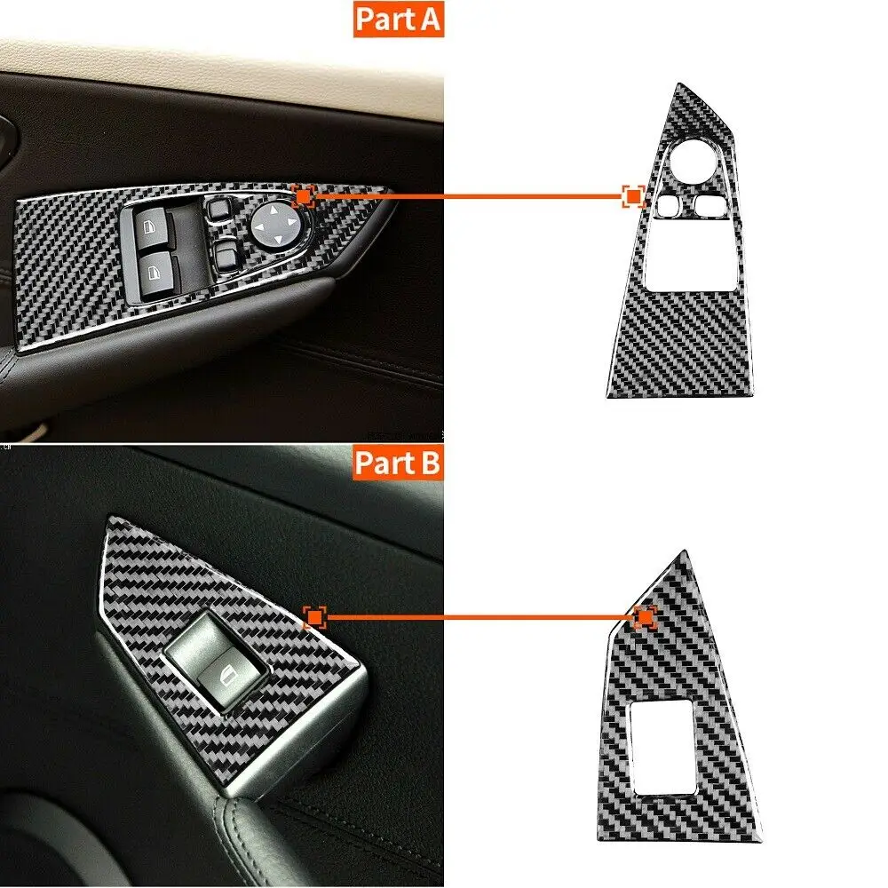 

Carbon Fiber Car Window Switch Door Console Panel Cover For BMW 6 Series E63 E64 2004-2010