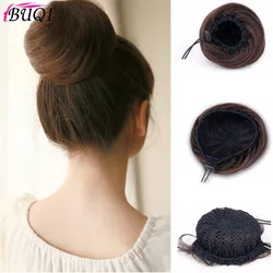 Buqi Short Straight Hair Bun Adult Women Donut Ring Heat Resistant Synthetic Fashion Hair Accessories