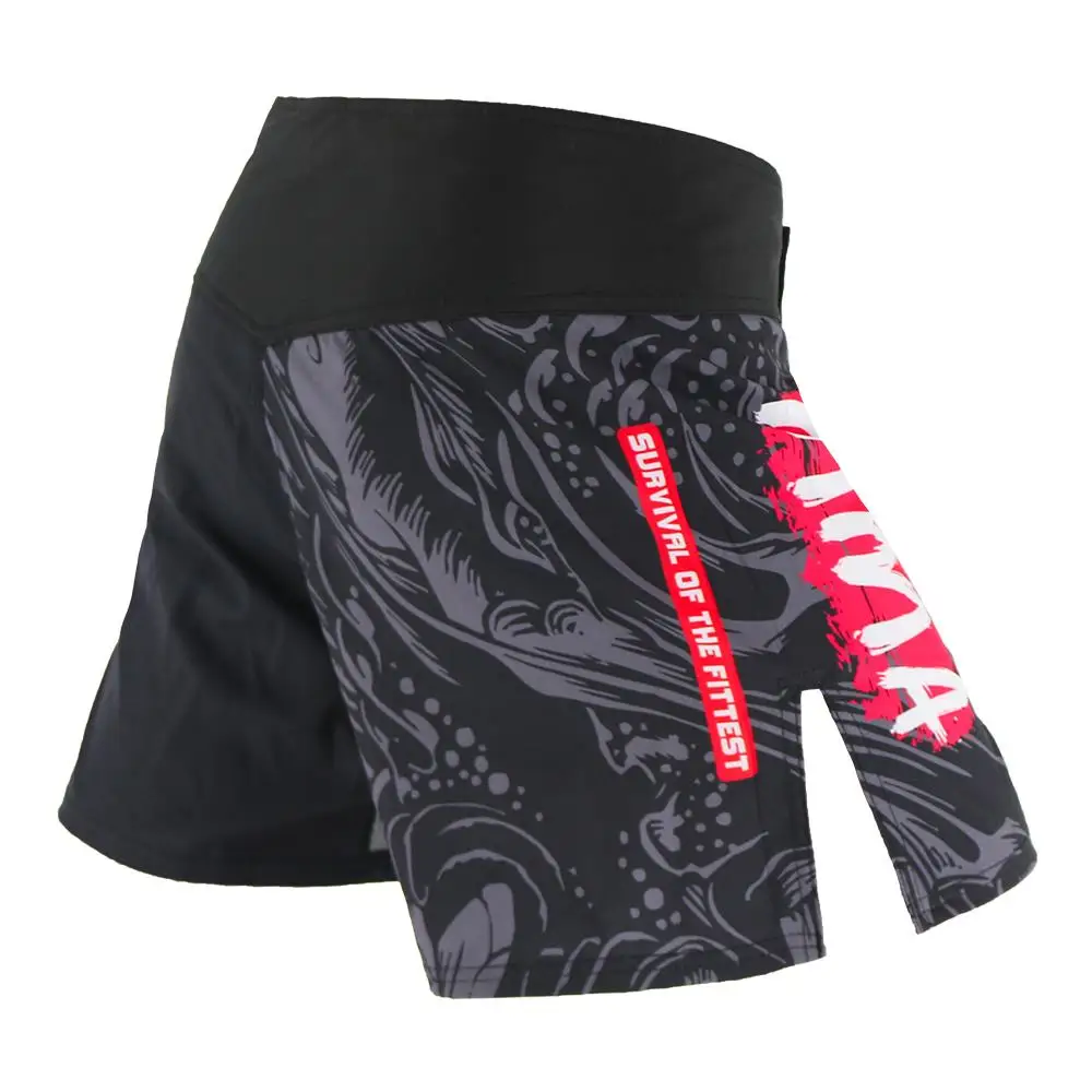 SUOTF Dragon Breathable Fighting MMA Shorts Grappling Sanda Muay Thai Clothing Kickboxing Fitness Short Tiger Muay Thai mma