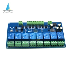 DC 7 -30V 8 kanal Modbus RTU röle modülü anahtarı RS485 TTL haberleşme 8 yollu röle giriş çıkışı arduino için güç kontrol