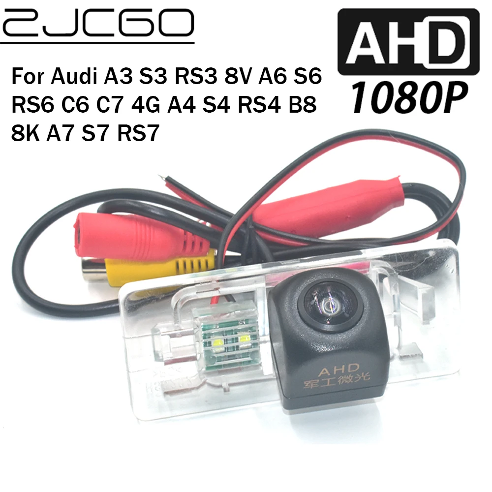 

ZJCGO Car Rear View Reverse Backup Parking AHD 1080P Camera for Audi A3 S3 RS3 8V A6 S6 RS6 C6 C7 4G A4 S4 RS4 B8 8K A7 S7 RS7