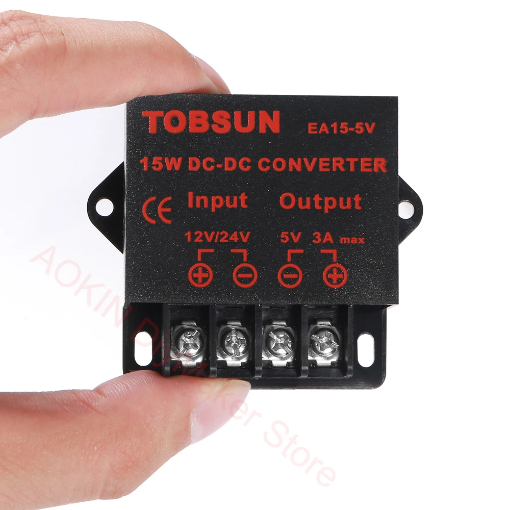 Convertisseur abati eur de voiture Sochi DC, 12V à 5V, 10A, 24V à 5V, 3A, 5A, 10A, 15A, 15 médailles