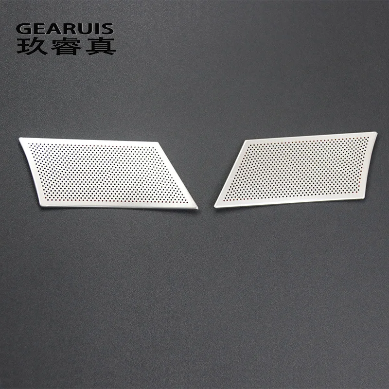 For Audi A6 C6 2005-2011 Car Armrest Handle Cover Loudspeaker Panel Stereo Audio Speaker Frame Stickers Trim Auto Accessories