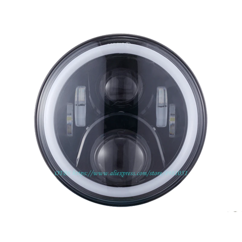 7 Inch LED Headlamps with Halo Ring Amber Turn Signal For lada niva 4x4 suzuki samurai 7\