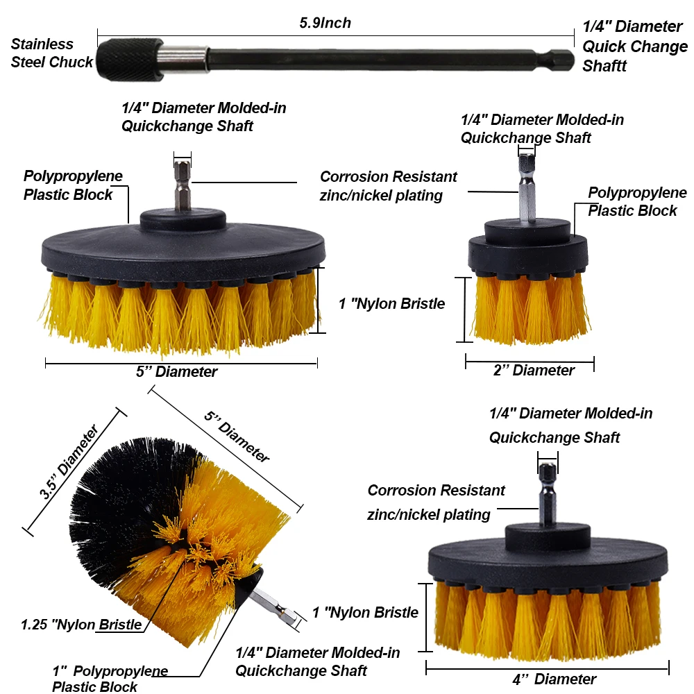 13Pcs Drill Brushes For Cleaning Dust Electric Brushes Car  Polishing Pad Cleaning Brush For Screwdriver Car Cleaning Tools