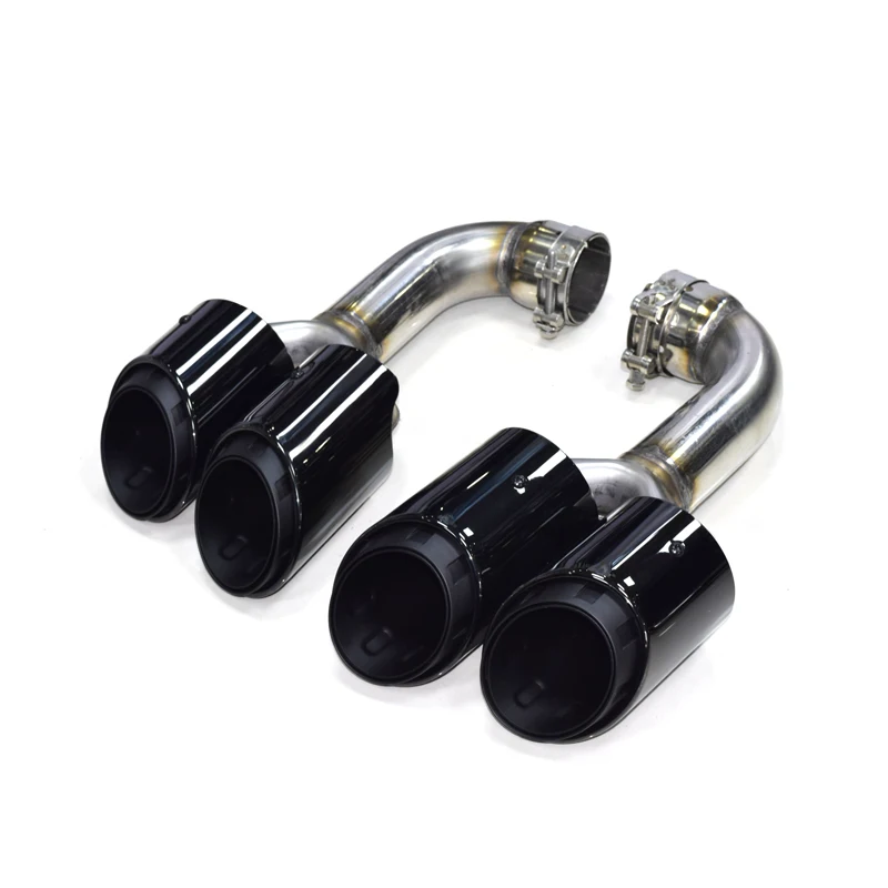 Car Accessories Quad Exhaust Pipe For Volkswagen Touareg 2012-2017 Black Stainless Steel Muffler Tip Car Exhaust Pipe Nozzle