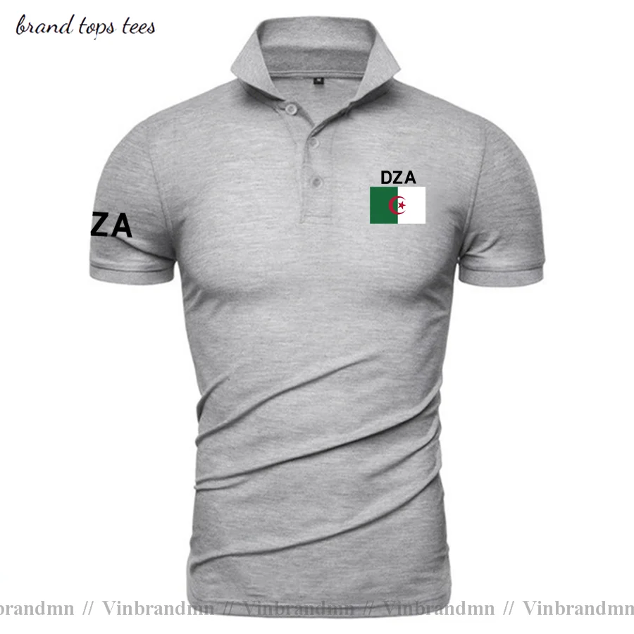 Republic of Algeria Algerian Islam DZA polo shirts men short sleeve white brands printed for country 2021 cotton nation Dzayer