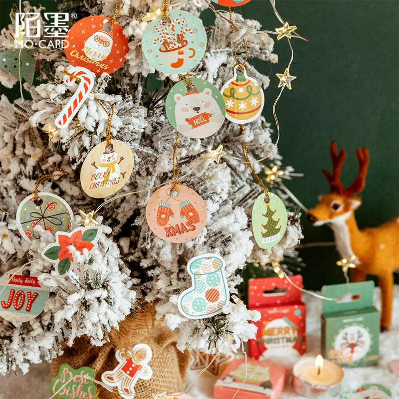 46 pcs/box Christmas Happy Valley Decoration Stickers Scrapbooking Stickers For Journal Planner Diy Crafts Scrapbooking Diary