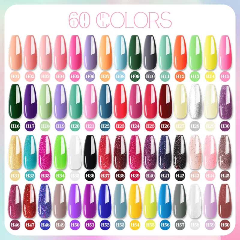 

Limegirl 24/30/40/60PCS Gel Nail Polish Set Color Gel Semi Permanent UV Varnish Nail Art Design Soak Off Gel Set Nail Gel Set