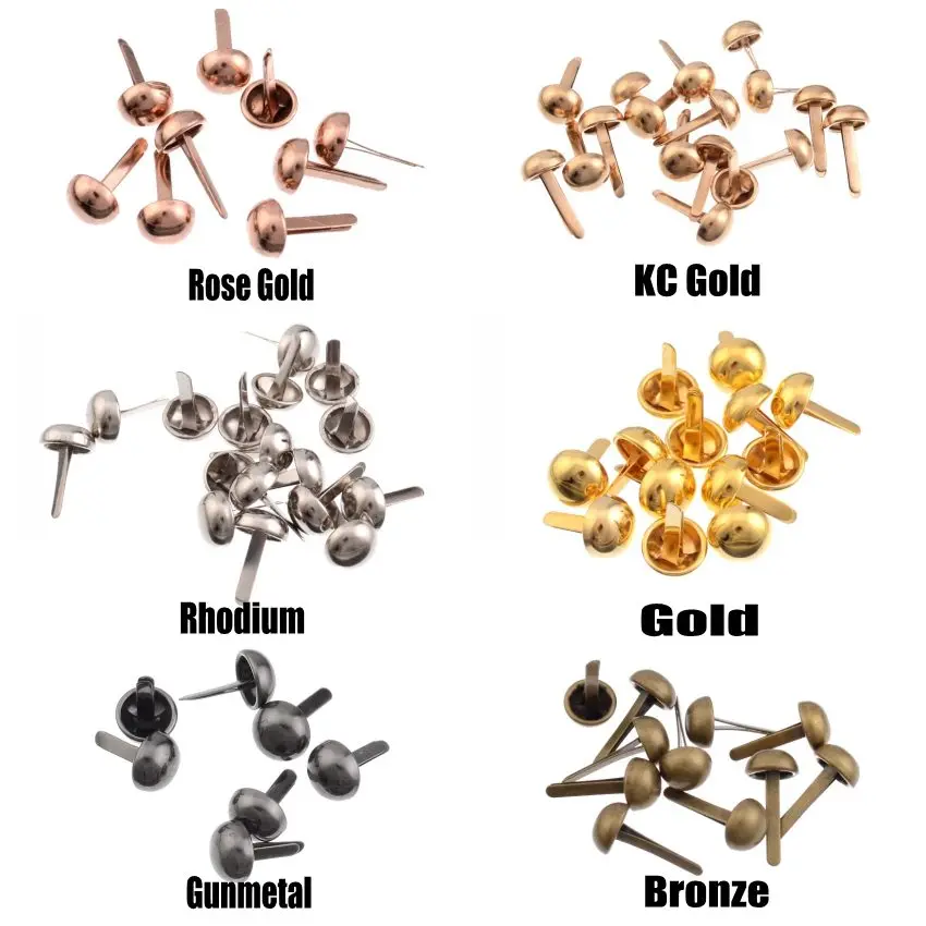 200PCs Rivets Spike Studs Spots Cone Silver Tone Round Scrapbooking Brads Punk Bag Clothes 8/10/12/15mm - Image 2