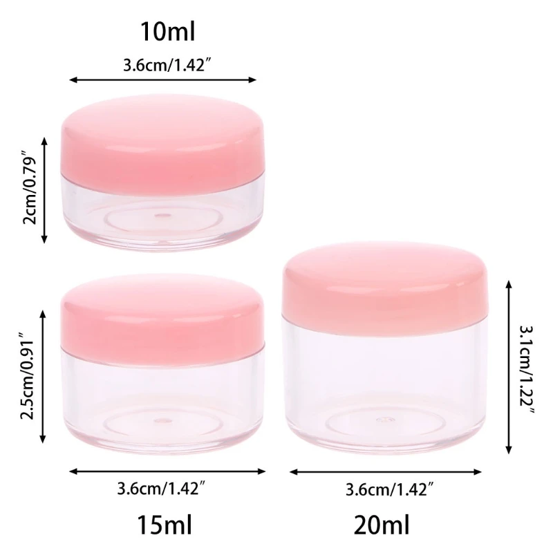Mini Sample Bottle Cosmetic Makeup Jar Pot Face Cream Lip Balm Container Travel Makeup Pot Balm Containers Box