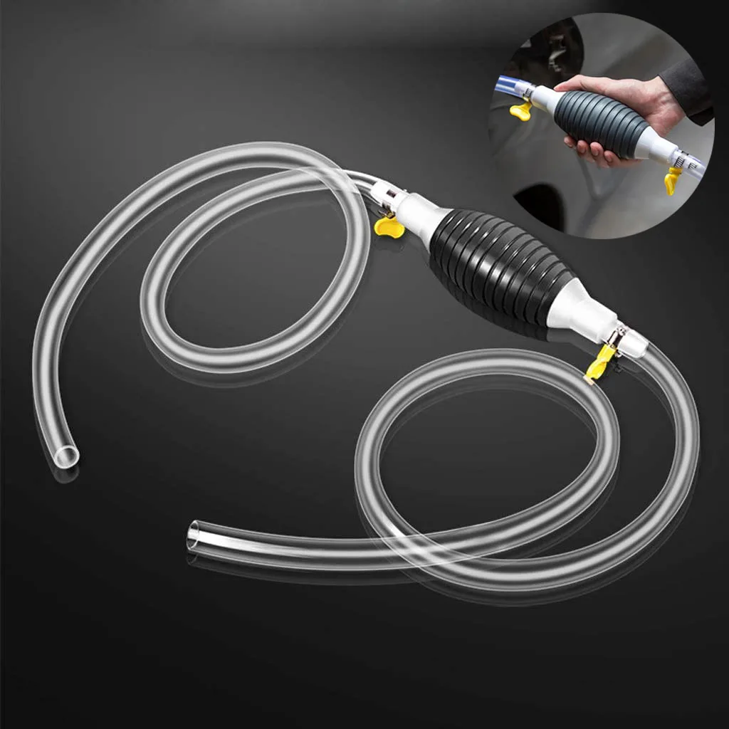 Car Fuel Tank Sucker Portable Manual Car Fuel Transfer Pump for Gas Gasoline Petrol Diesel Oil Liquid Water Fish Tank