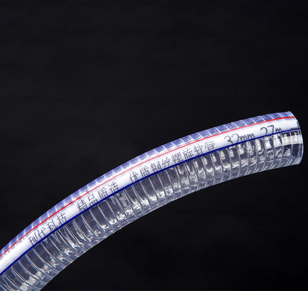 1 Mét ID10mm-75mm Dây Thép PVC Trong Suốt Ống Công Nghiệp Nhiệt Độ Cao Có Khả Năng Chống Dầu Vòi Chất Chống Đông Nhựa Ống Nước