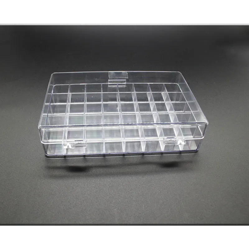 1pcs/lot 40 Grids Transparent Acrylic Finger Sponge Daubers Storage Box Organizer Case Package Holder For DIY Craft Stamping