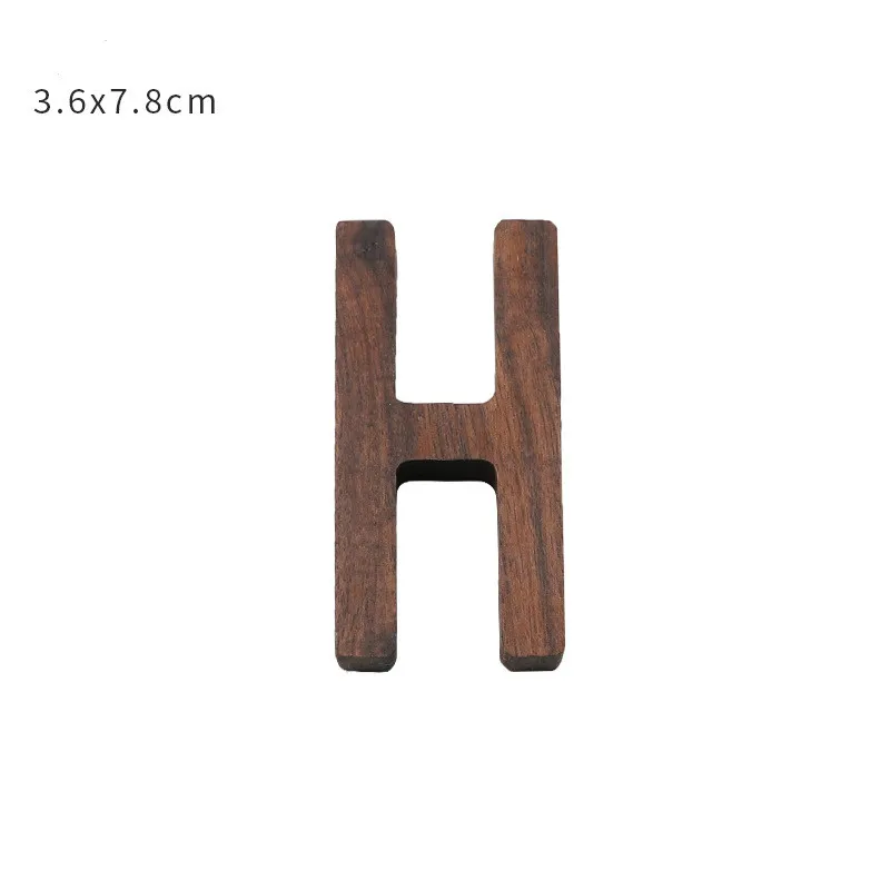 Black Walnut Wall Decorative Letters Numbers Combination DIY Wall Adhesive Decoration Letters House Numbes Home English Alphabet