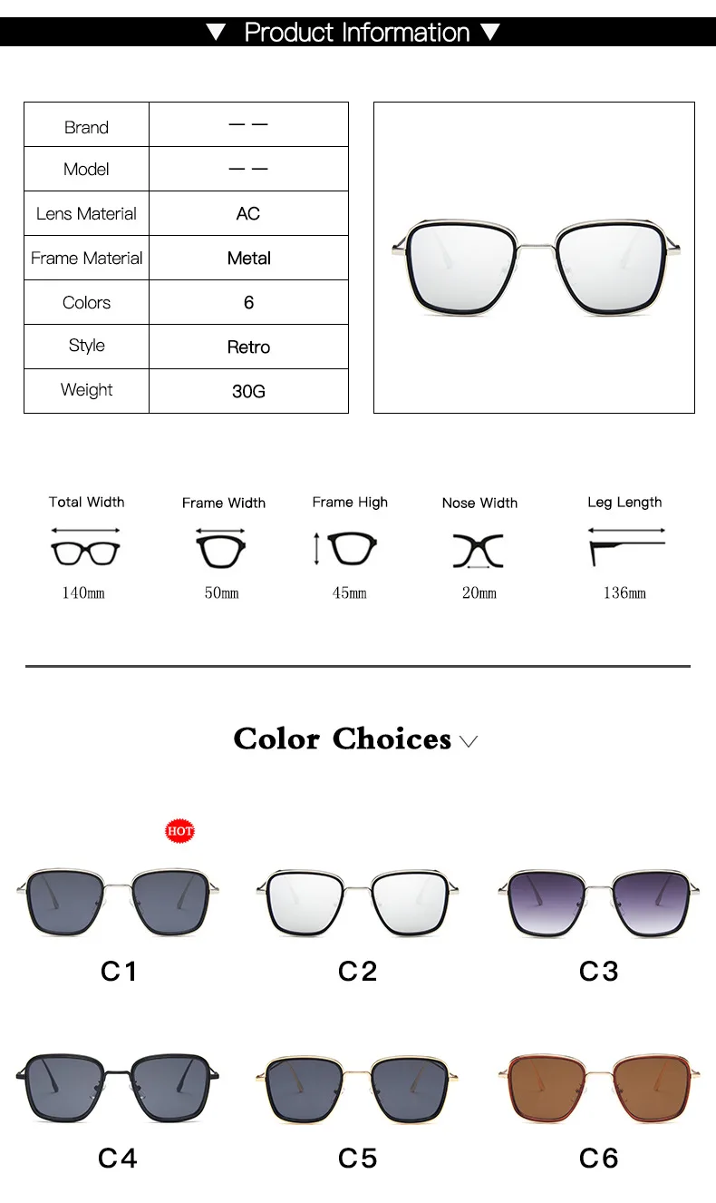 2020 Square Sunglasses Men Luxury Brand Metal Retro Steampunk Gradient Sun Glasses for  Women Shades UV400